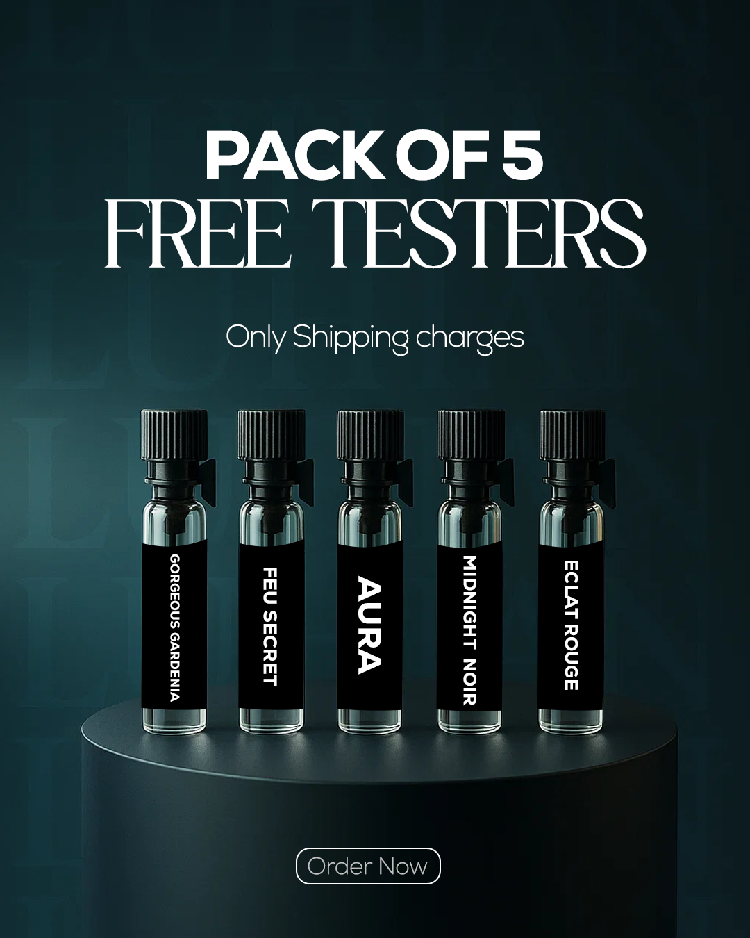 Free exclusive pack of 5 premium perfume testers